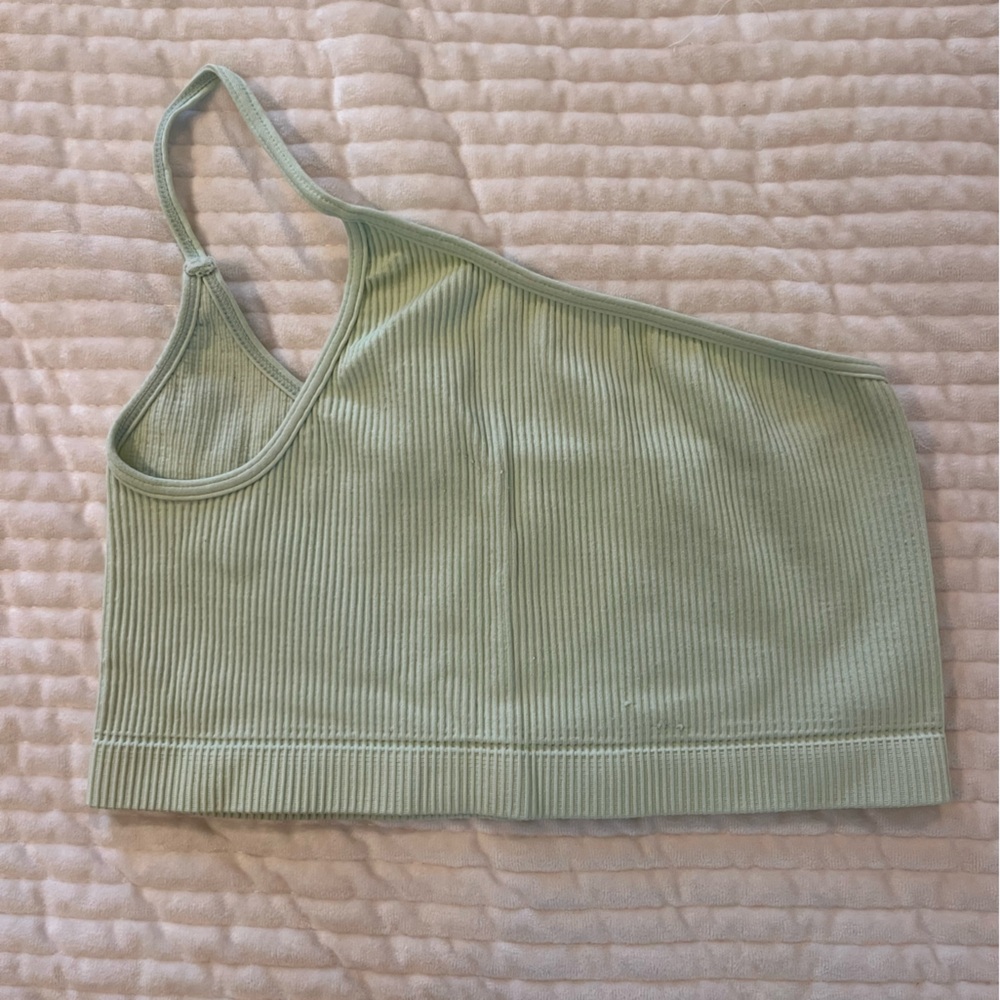 Mint Green Ribbed Bralette - Picture 2 of 2